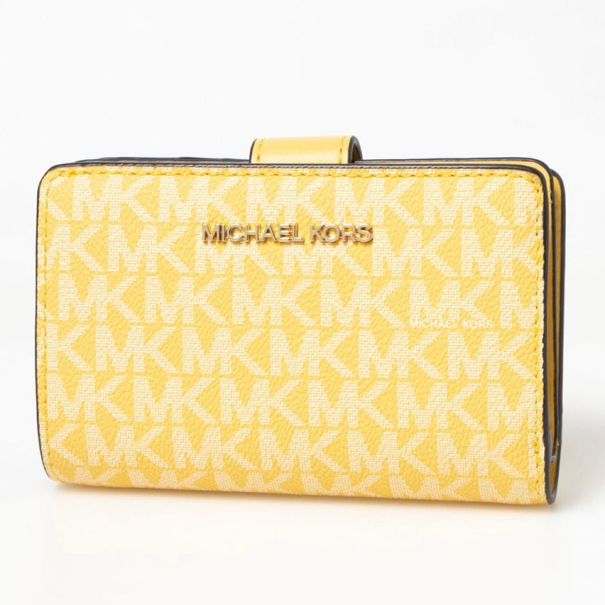 【新品】 MICHAEL KORS マイケルコース 折り財布 イエロー 黄色 二つ折り財布 財布