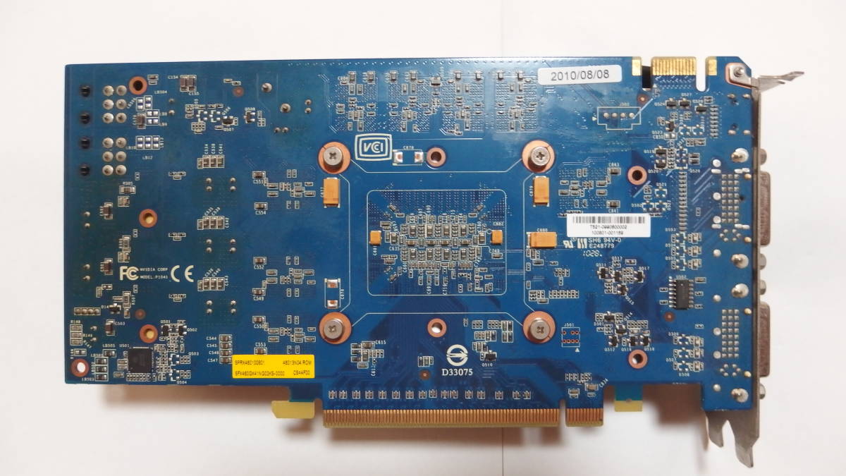 SPARKLE GeForce GTX 460 768MB 搭載 PCI-Ex16接続 ビデオカード SFX460GX41NG02KS-0000 動作品(ジャンク扱い)_画像4