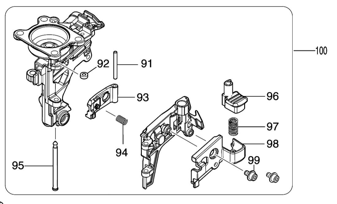 マキタ makita 高圧 エア釘打 AN636H 用 ドライバガイドアッセンブリ 127136-1 部品 修理 釘打ち機 釘打機 大工 建築 ビルダー N釘 CN釘