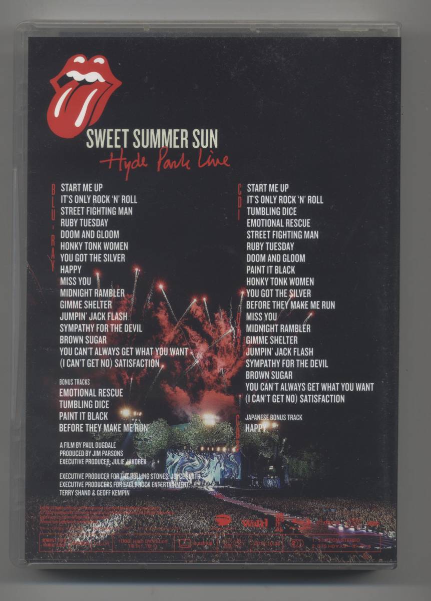 The Rolling Stones ザ・ローリングストーンズ SWEET SUMMER SUN 1BLU-RAY+3CD_画像2