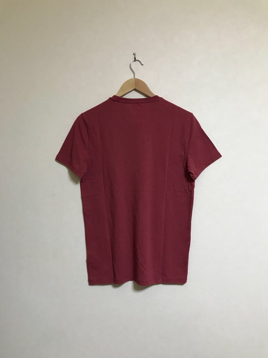 【新品】 Abercrombie & Fitch BIG ICON CREW NECK TEE アバクロンビー&フィッチ ビッグアイコン クルーネック Tシャツ サイズS レッド半袖_画像2