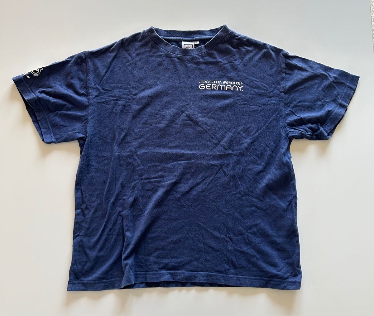 2006年 FIFA サッカーワールドカップ 限定Tシャツ　Ｌ 半袖Tシャツ　ネイビー　日本3戦　豪×クロアチア× 伯