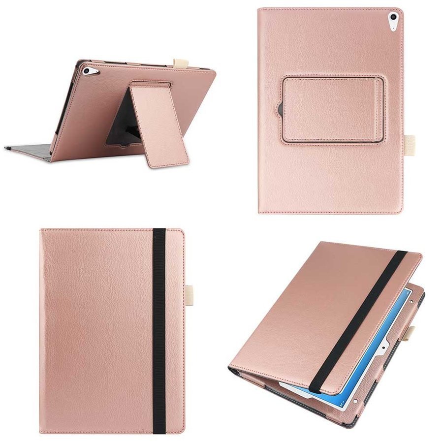 docomo dtab d-41A exclusive use leather case attaching Bluetooth keyboard * band opening and closing type US arrangement Japanese input correspondence rose Gold 