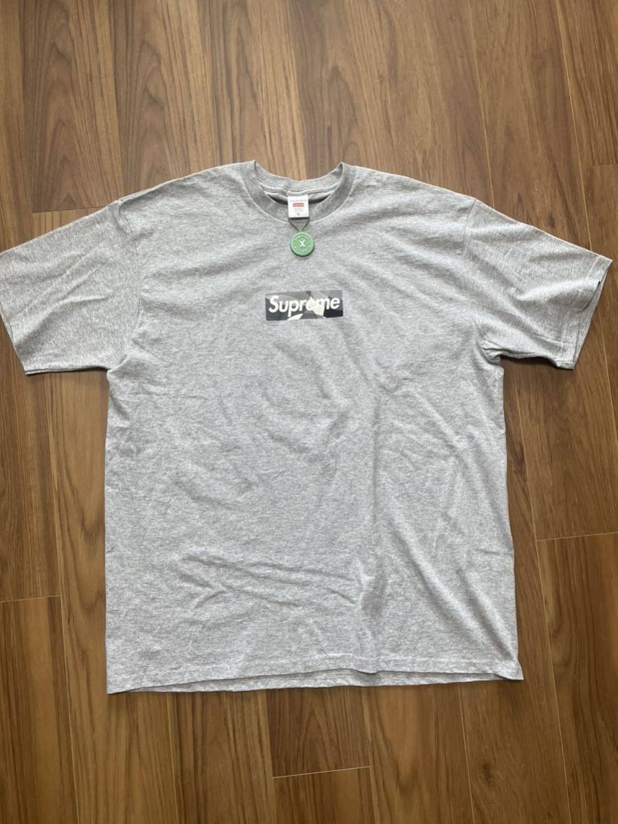 SS21 Supreme Emilio Pucci Box Logo Tee シュプリー厶 エミリオプッチ ボックス ロゴ ティー Heather Grey Black xl