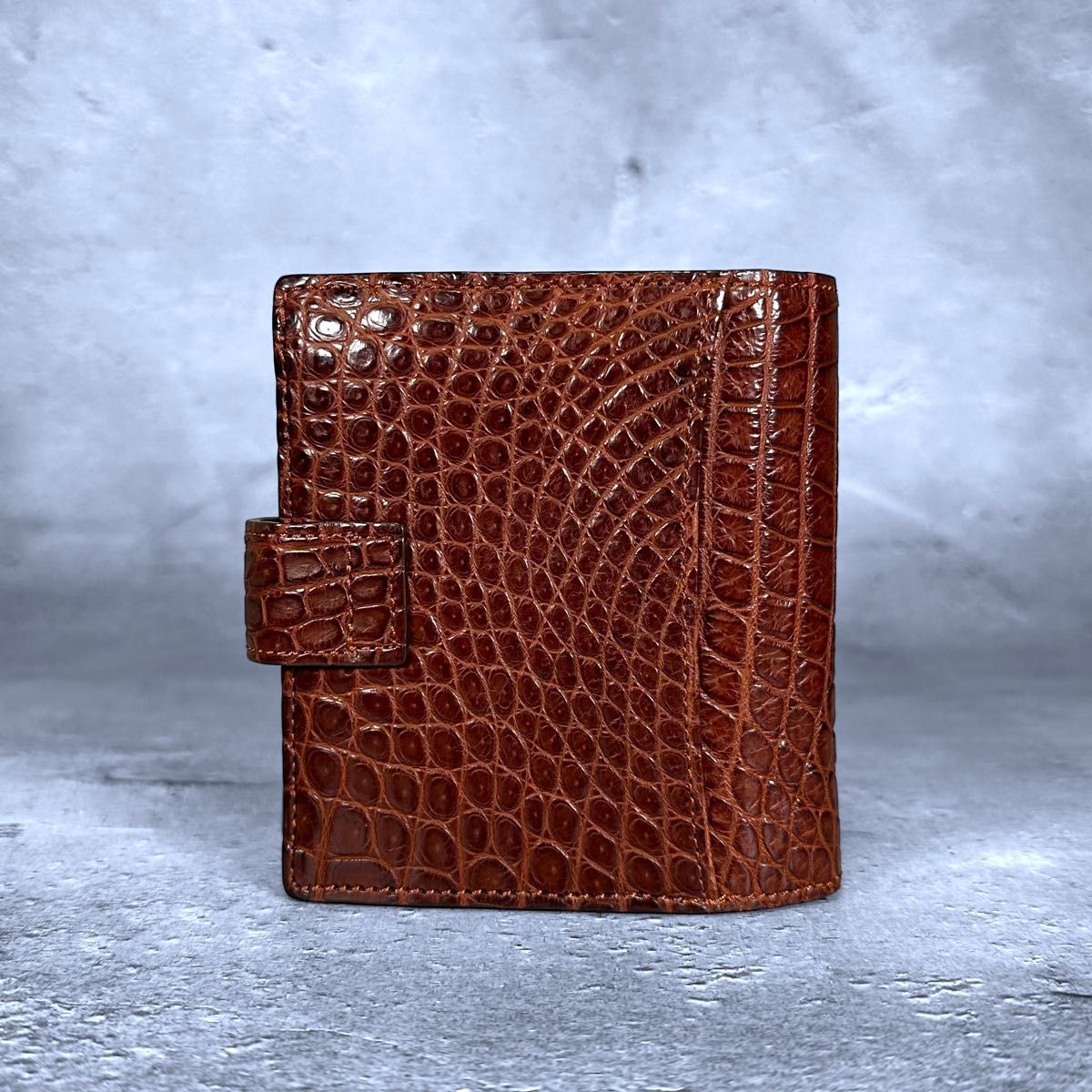 【超美品】LEATHER JEWELS クロコダイル エキゾチック 二つ折り財布