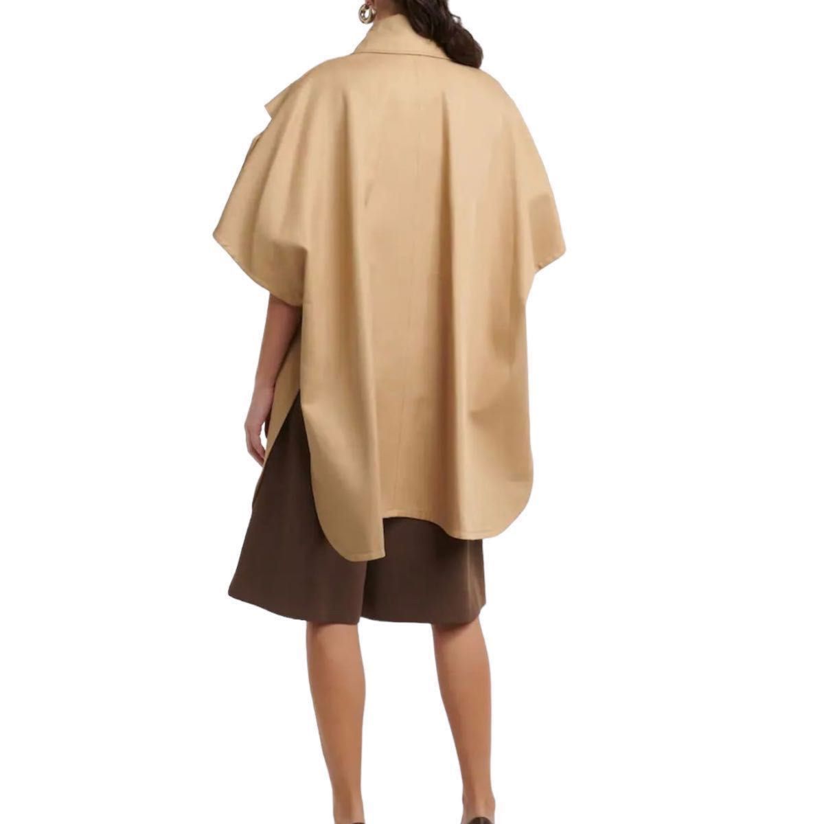 タグ付き未使用】MaxMara ピュア コットン ケープ PERNICE タグ付き未使用】MaxMara ピュア コットン ケープ PERNICE