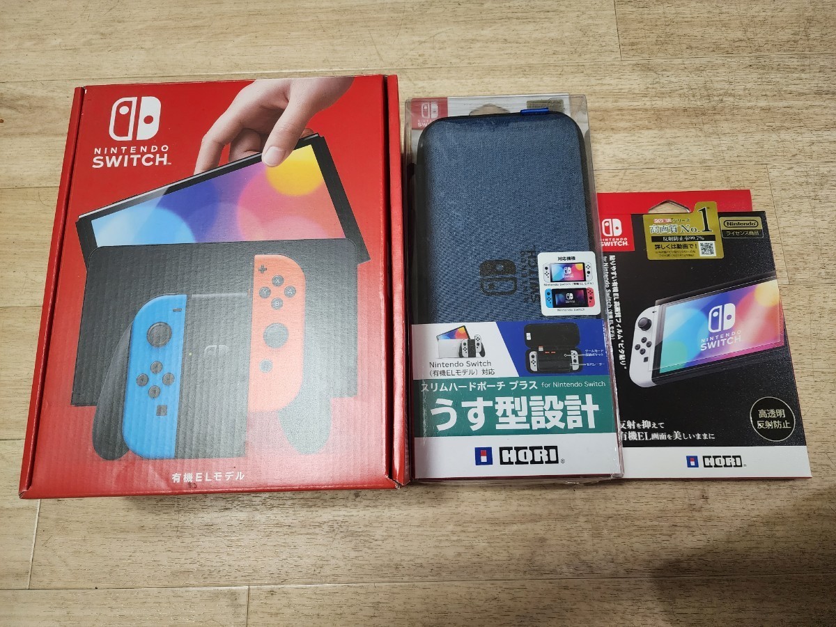 新品未使用品 Nintendo Switch 有機ELモデル ネオンブルー、ネオン