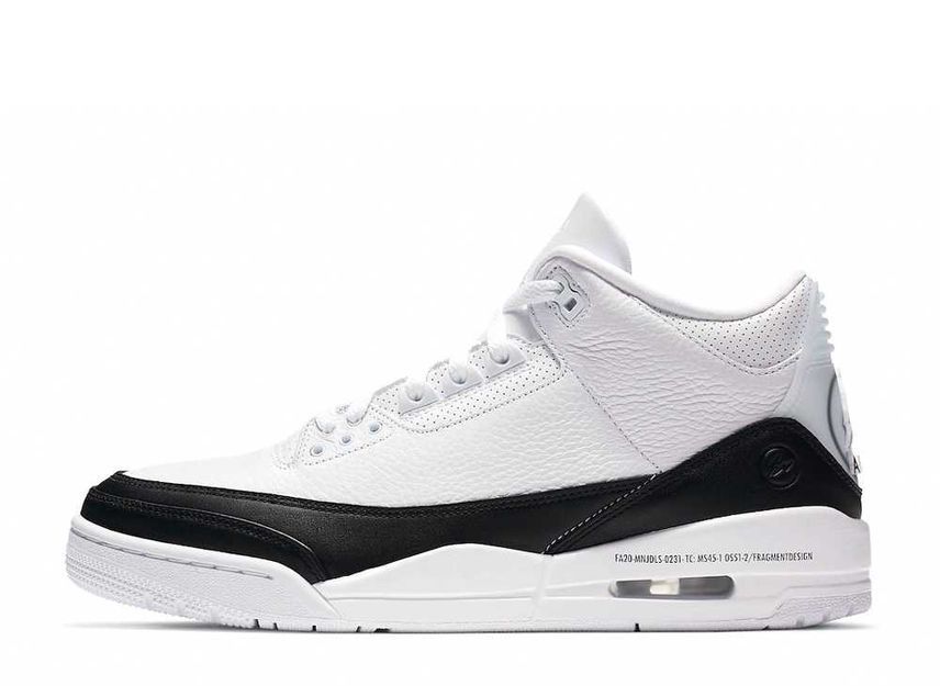 Fragment Nike Air Jordan 3 "White/Black" 27.5cm DA3595-100