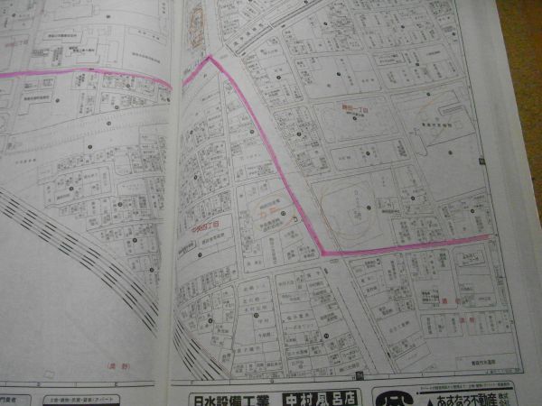  Aomori city zen Lynn. housing map 1989/ Heisei era origin year < crack, writing, marker, line discount, damage etc. . equipped, less . rotation . prohibition > *80S