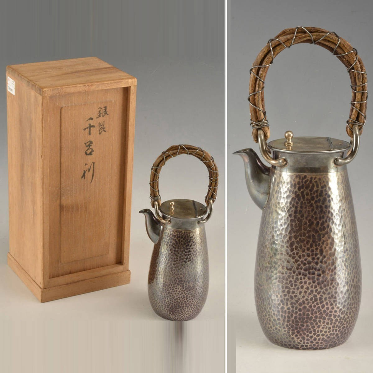 T06242 宮勝商店 銀製千呂利(ちろり)約307.5ｇ：真作