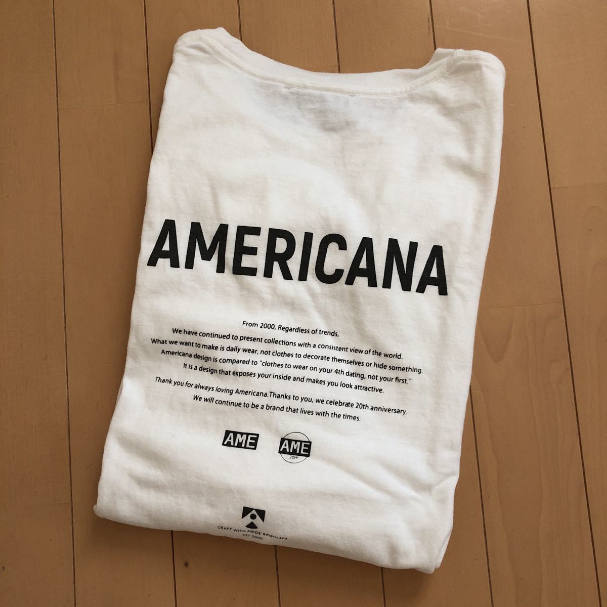 AMERICANAアメリカーナ バックロゴプリント ロンT 長袖Tシャツ /マイカ