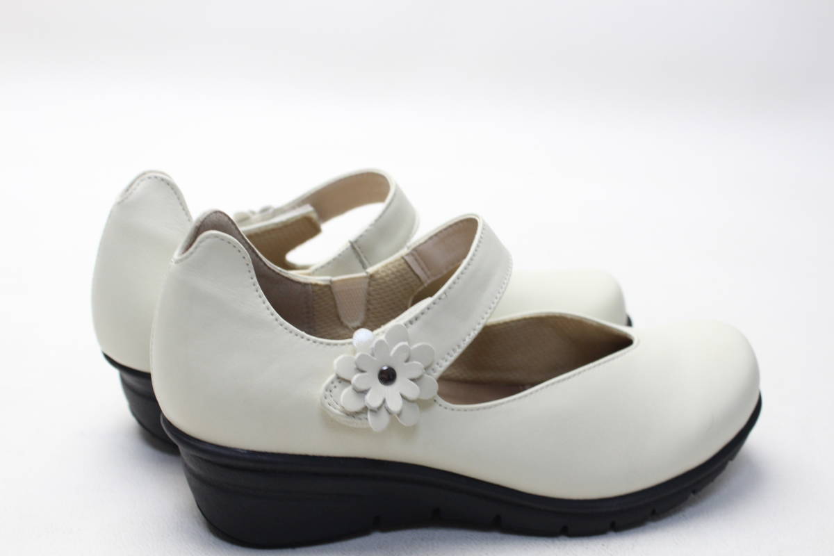 07# new goods! Dolce original leather light weight flower motif belt shoes (22cm3E)