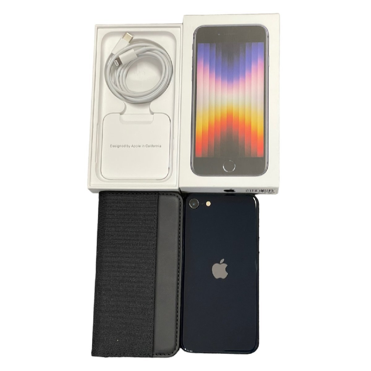 【中古品】 初期化済み Apple iPhoneSE3 64GB MMYC3J バッテリー:100% SIMフリー 判定: 〇 箱あり N48672RL