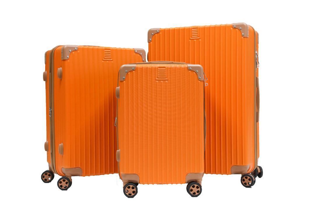 軽量Lサイズ　静音8輪　キャリーバッグ　スーツケース　キャリーケース　オレンジ