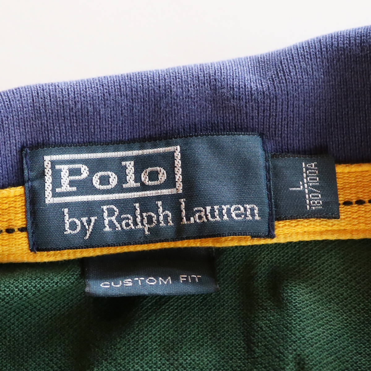 【USED】 ポロラルフローレン POLO RALPH LAUREN ポロシャツ 刺繍ロゴ ゆるだぼ 90s 00s USA 古着 グリーン Lサイズ ☆送料無料☆_画像8