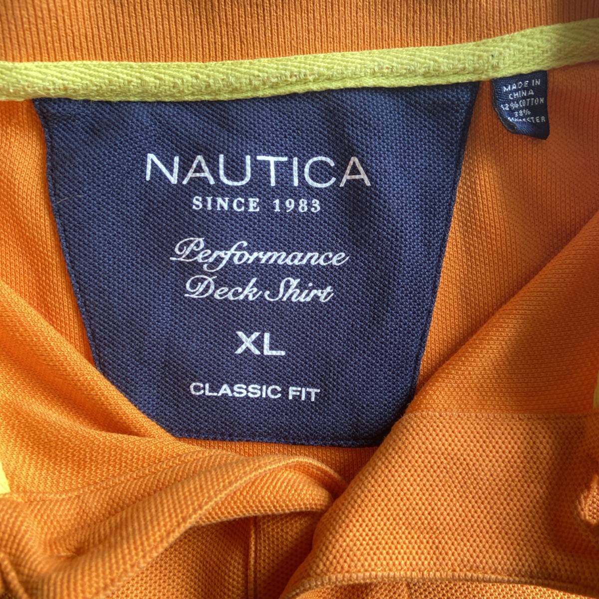 最終値下げ!! 【USED】 ノーティカ NAUTICA ポロシャツ 刺繍ロゴ 90's USA 古着 ゆるだぼ XL オレンジ ☆送料無料☆_画像8