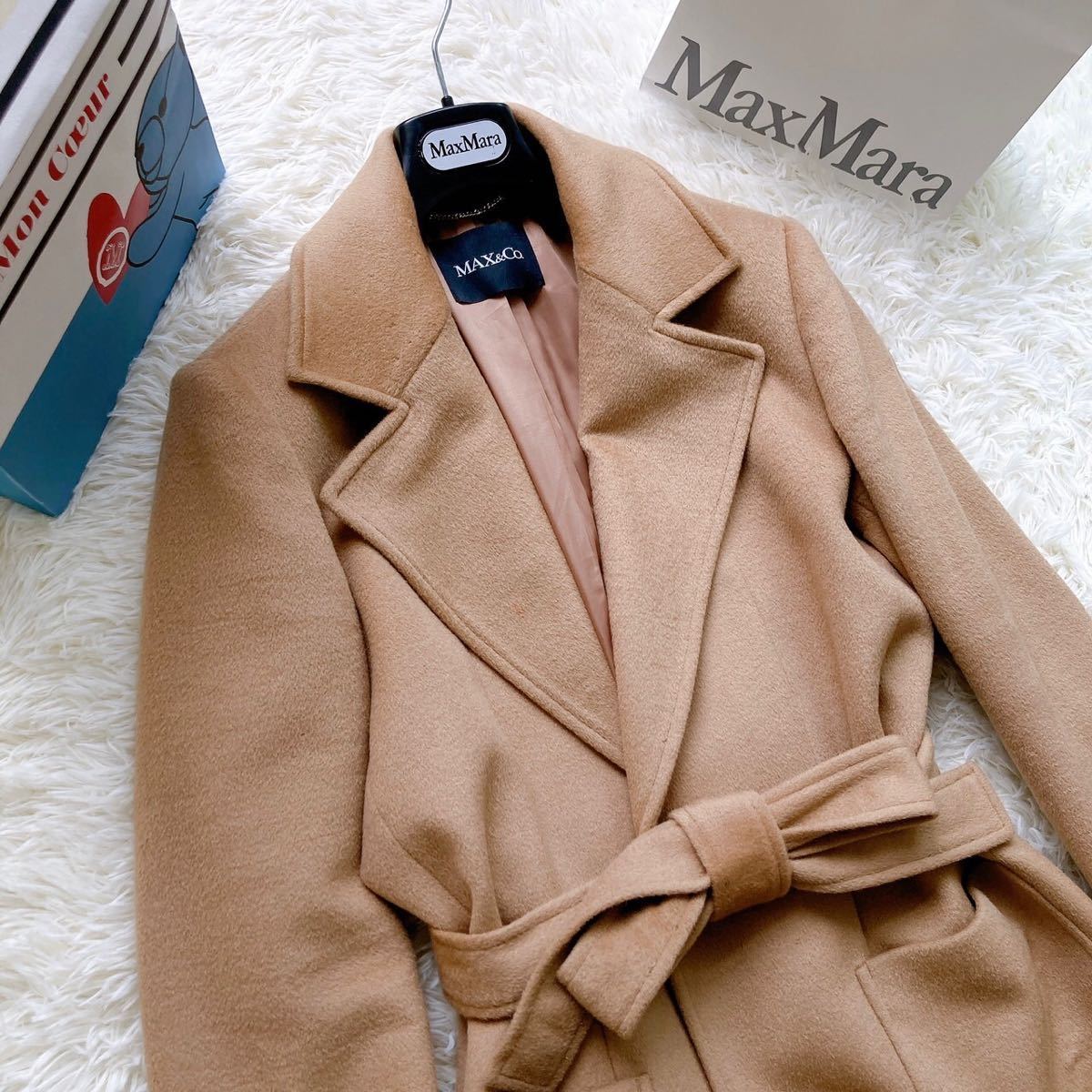 訳あり　マックスマーラ マックスアンドコー　ラナウェイ　ロングコート　XL キャメル　MaxMara