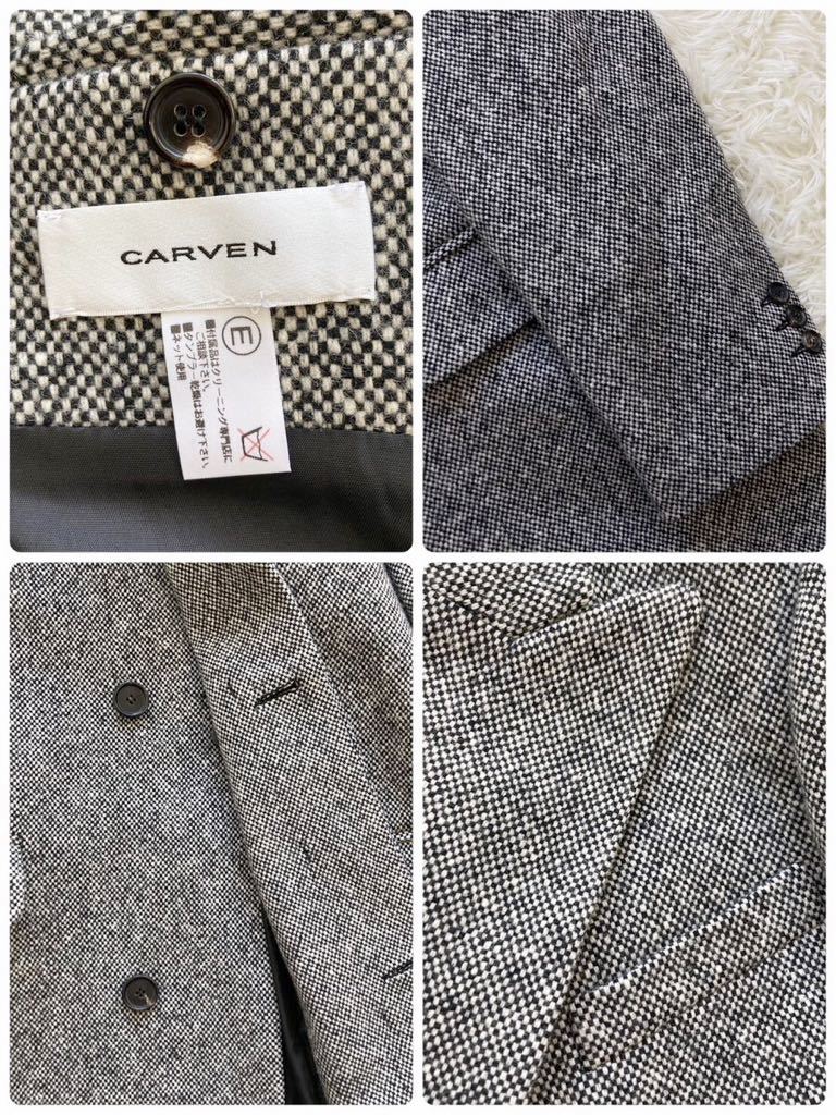 最安値に挑戦】 美品 CARVEN カルヴェン ツイード チェスターコート