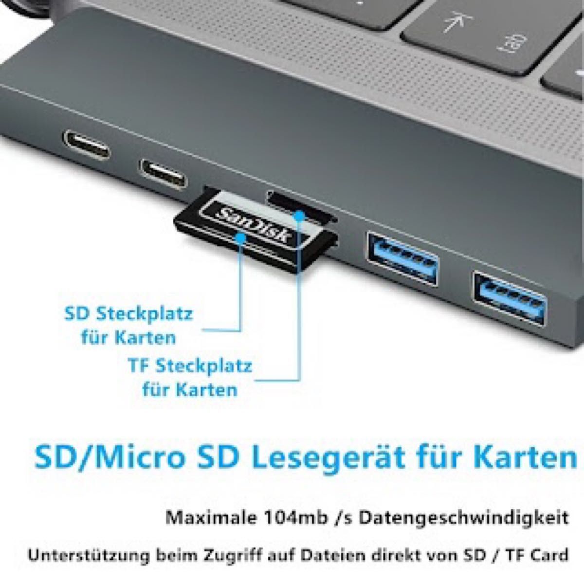 ハブ 高速 HDMI USB-C USB3.0 Type-C HUB USB 7in1  Type-C 4K 高速データ転送 