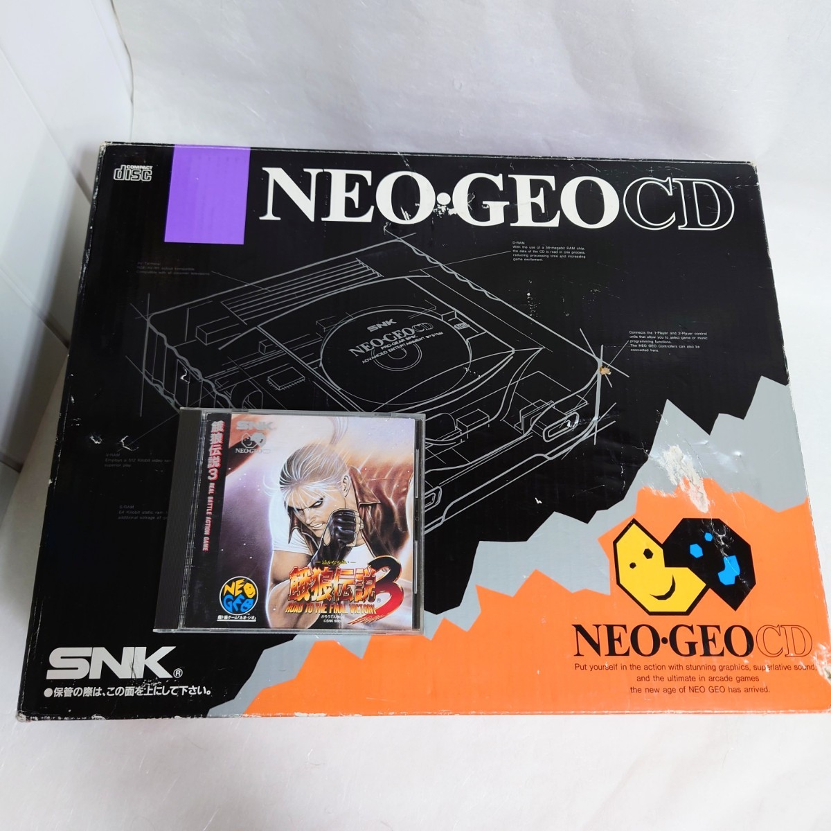 送料無料 NEOGEO CD本体 ☆ネオジオＣＤ 本体 CD-T01 餓狼伝説3付き