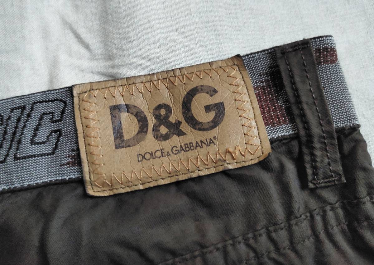 D&G DOLCE&GABBANA ドルチェ＆ガッバーナ パンツ ワイド ロゴプリント 30 44 イタリア製 ブラウン 茶 ★9_画像7