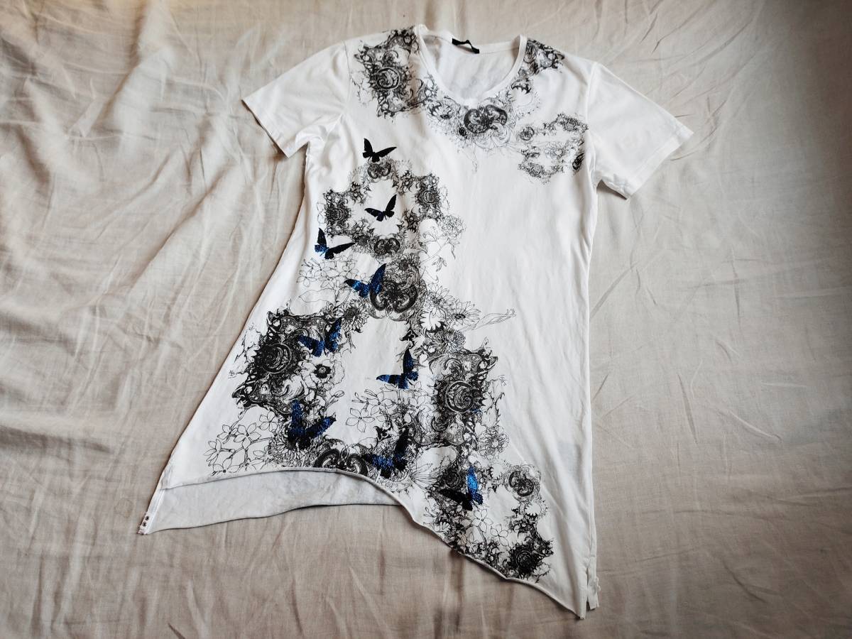 代引可】 カットソー ケムリ KMRii 美品 Tシャツ ☆9 1 白 半袖