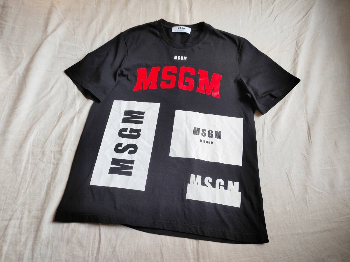 500円引きクーポン】 Tシャツ エムエスジーエム MSGM 17AW ロゴ