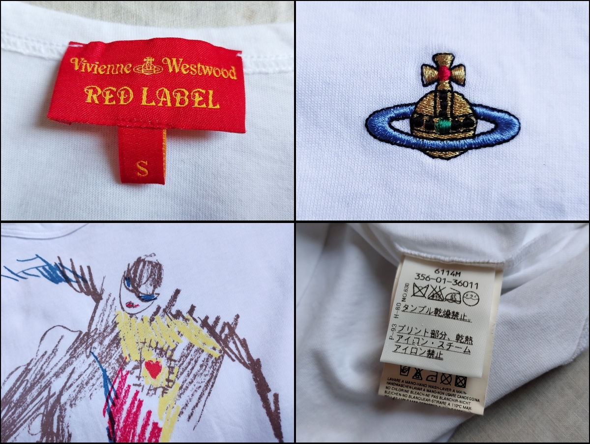 07SS Vivienne Westwood red label ヴィヴィアンウエストウッド Tシャツ ポップアート プリント オーブ刺繍 オリゾンティ S レディース★9