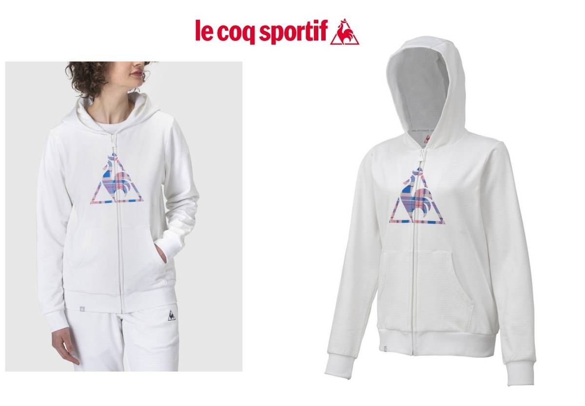 新品！　【le coq sportif(ルコック）】レディース テニスウェア スウェット パーカー ジャケット_画像1