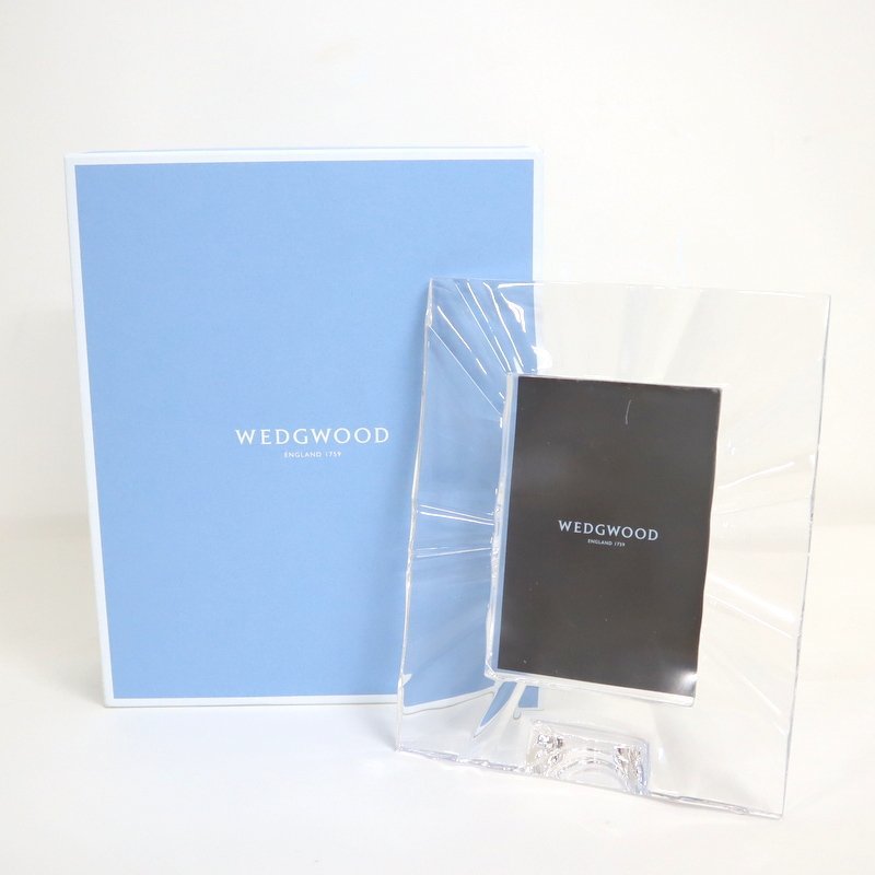 【WEDG WOOD/ウェッジウッド】ガラスフォトフレーム 写真立て 小物 インテリア ガラスフレーム/is0082の画像1