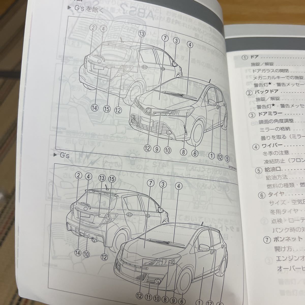 ③ TOYOTA 、ヴィッツ、トヨタ ビッツ、取扱説明書 Vitz取説 .トリセツ、取説、管理1340_画像6