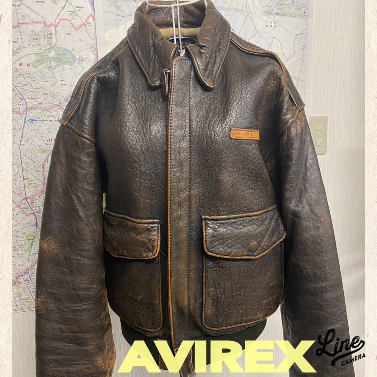 新着 ◇ LTD AVIREX ◇ XSサイズ ブラウン 革ジャン レザージャケット