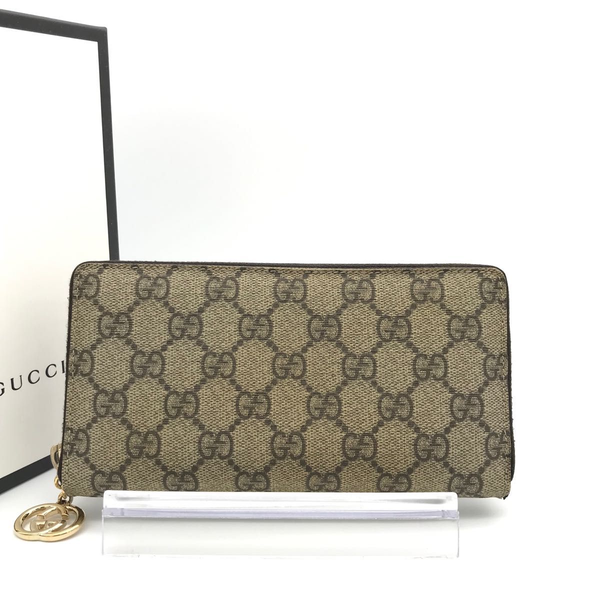 正規品　極美品　グッチ財布　グッチインターロッキングg ラウンドファスナー　GUCCI