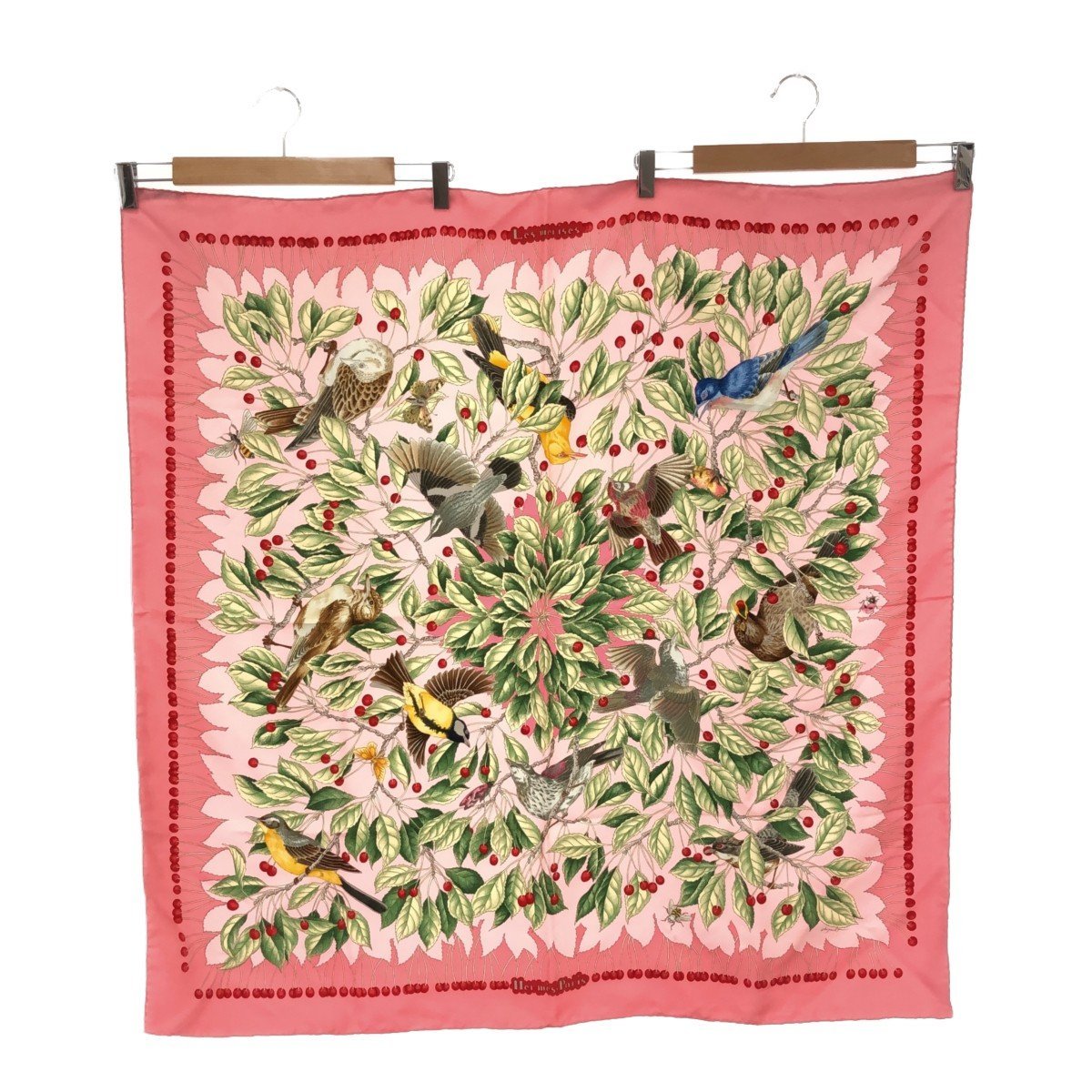 特別価格 エルメス 質屋 HERMES みいち質店 H7441 シルク 鳥 ピンク