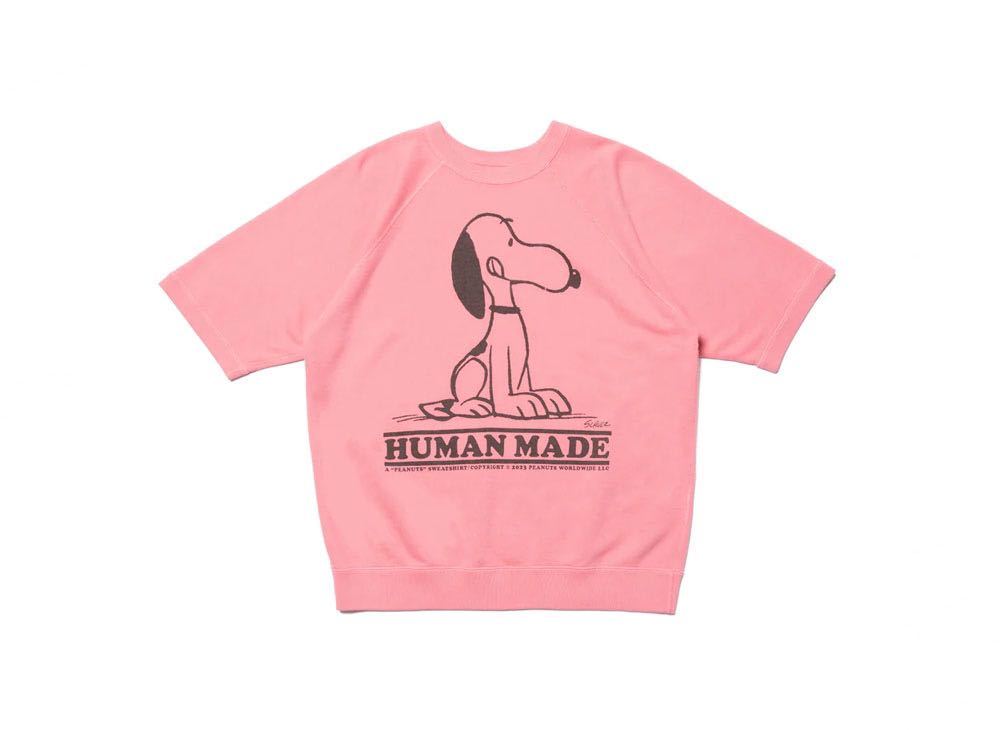 HUMAN MADE Peanuts S/S Sweatshirt #1 Pink ヒューマン メイド ピーナッツ S/S スウェットシャツ #1 ピンク_画像1
