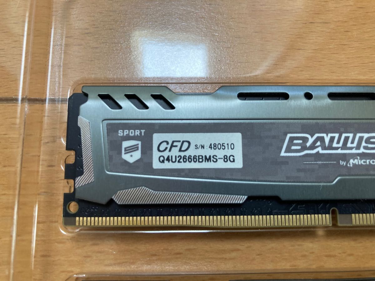 Micron Ballistix DDR4 2666 ゲーミングモデル Q4U2666BMS-8G 2枚