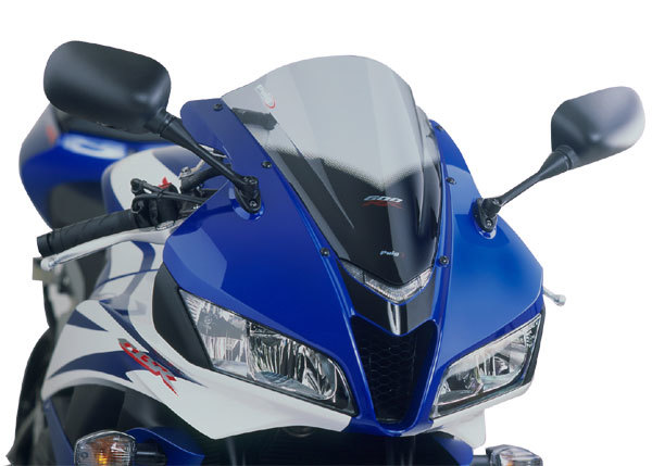 【Puigオフィシャルアウトレット】HONDA CBR600RR 2007年～2012年 #4356W RACING SCREEN/クリア_装着イメージ。出品に車輛は含まれません。