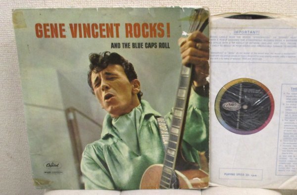 ☆彡 英國盤 Gene Vincent Gene Vincent Rocks! And The Blue Caps Roll [ UK ORIG mono '58 Capitol Records T 970 ]_画像1