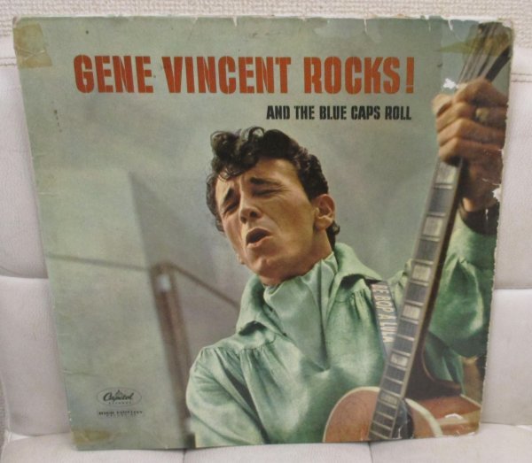 ☆彡 英國盤 Gene Vincent Gene Vincent Rocks! And The Blue Caps Roll [ UK ORIG mono '58 Capitol Records T 970 ]_画像2