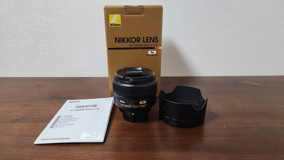 NIKON AF-S NIKKOR 58mm F/1.4G F1.4G ニコン単焦点レンズ美品_日本