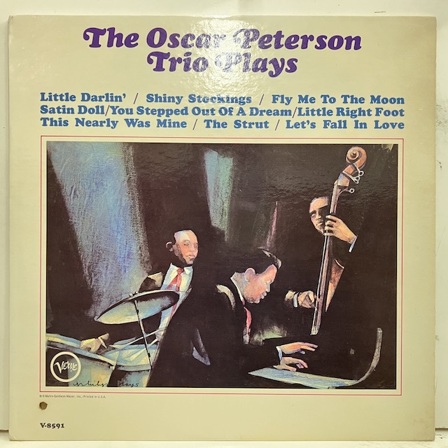 ■即決 JAZZ Oscar Peterson / Trio Plays v8591 j38181 米盤、Mgm Mono オスカー・ピーターソン の画像1