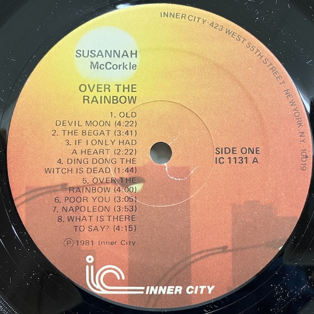 ■即決 VOCAL Susannah McCorkle / Over The Rainbow ic1131 jv5216 米オリジナル、Masterdisk刻印 スザンナ・マッコークル_画像3