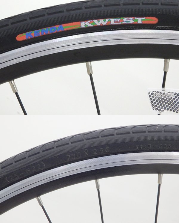 北海道 千歳市発 要タイヤ交換 LOUIS GARNEAU/ルイガノ ロードバイク LGS-CR07 700×25C ホワイト 2×7速 450mm 2013年モデル 自転車の画像10