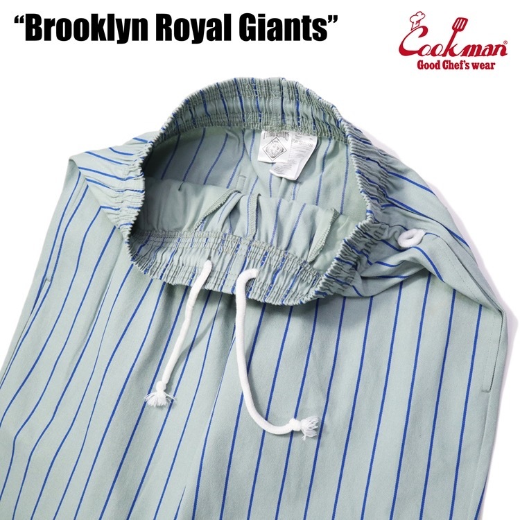 ヘルメット付 Lサイズ Brooklyn Royal Giants クックマン シェフパンツ グレー ストライプ COOKMAN Ballpark Collection Chef Pants_画像8