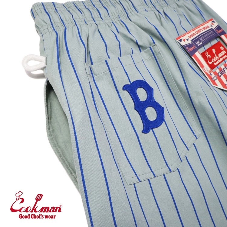 ヘルメット付 Lサイズ Brooklyn Royal Giants クックマン シェフパンツ グレー ストライプ COOKMAN Ballpark Collection Chef Pants_画像4