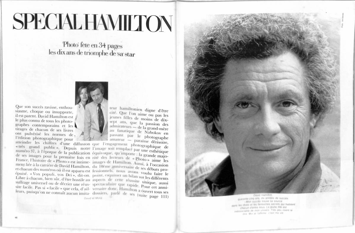 * ultra rare![SPECIAL HAMILTON]PHOTO No.135 1978 year 12 month number / David * Hamilton large special collection 34p / at that time. society .. etc. / with defect 