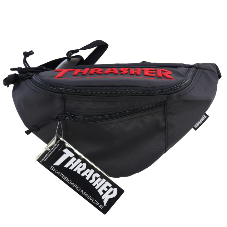  Thrasher Coating Waist Bag черный × красный #THR-145-9010 THRASHER новый товар не использовался 