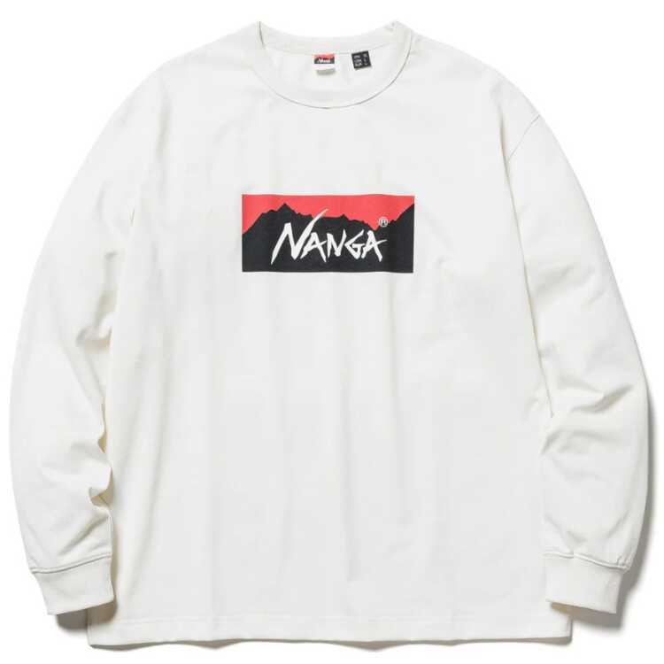 当社の エコハイブリッド ナンガ ボックスロゴ NANGA TEE L/S LOGO BOX