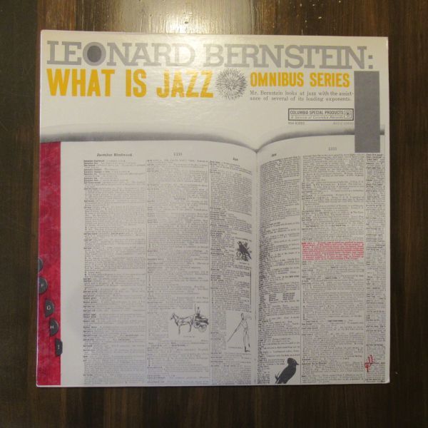 JAZZ LP/US ORIG.美品/Spoken Word/Leonard Bernstein - What Is Jazz/A-10956_画像1