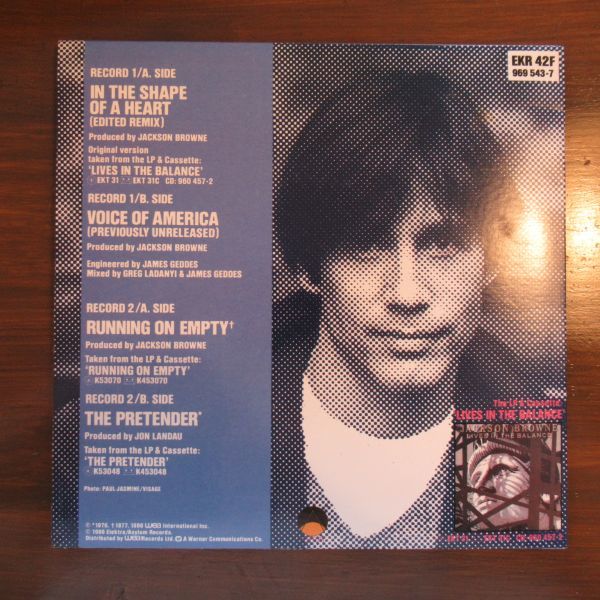 ROCK EP/UK ORIG./2EP/美盤/Jackson Browne - In The Shape Of A Heart/A-10978_画像2